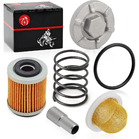 Oil Drain Plug & OIL FILTER + OIL STRAINER + Spring For YAMAHA Raptor 350 Warrior 350 Big Bear 350 400 Wolverine 350 Moto 4 YFM350ER