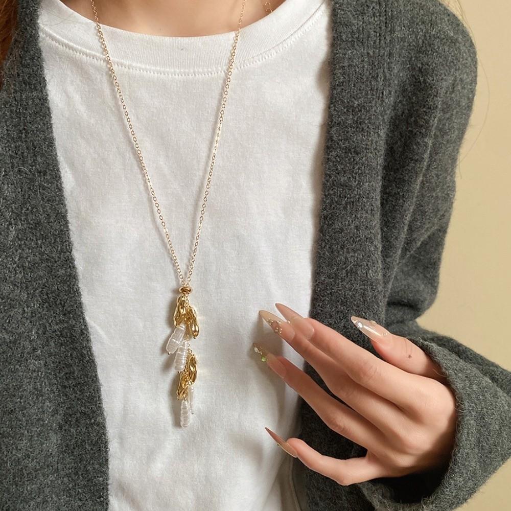Luxury Baroque Pearls Collarbone Chain Stacked Exquisite Neck Pendant  Versatile