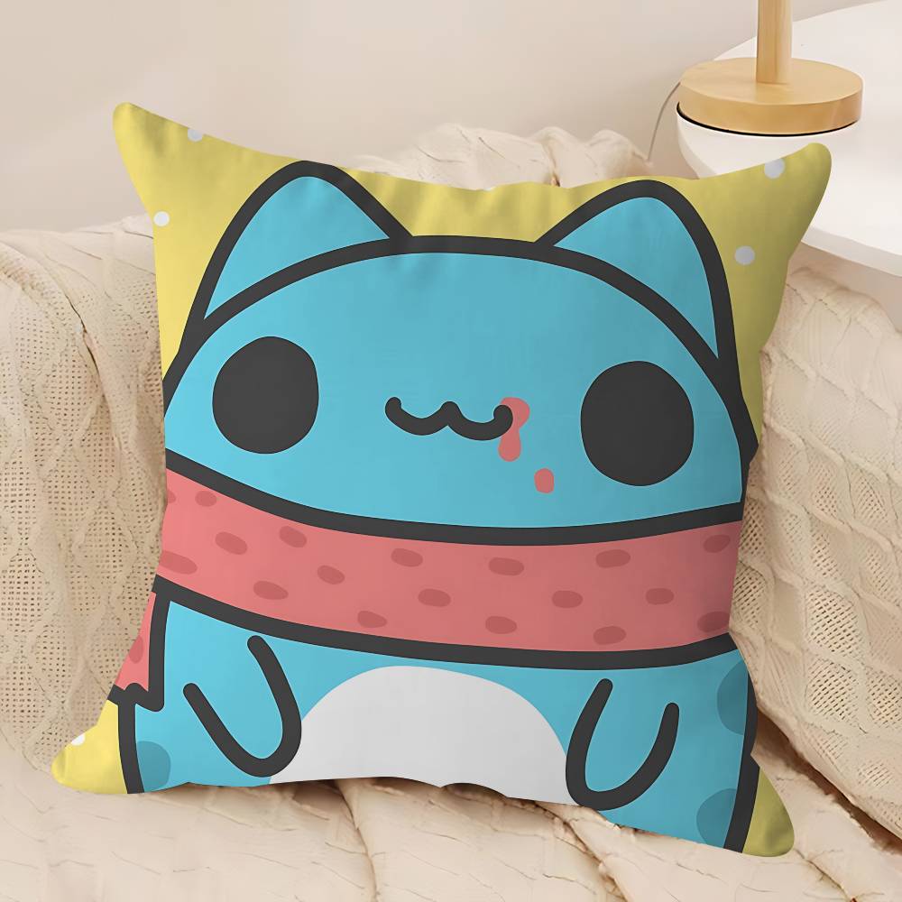

B-Bugcat Capoo Мультяшная Подушка Подарок Украшение для Дома Офиса Спальни Дивана Автомобиля Наволочка Чехол 45x45 12x12Inch