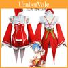 Fantasia de Cosplay de Natal Vibrante da Rem e Ram de Rezero Presente Perfeito de Natal