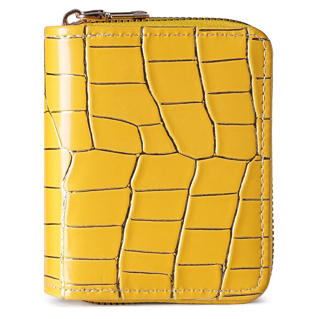 Card case ladies 2026 new high-end document storage bag stone pattern wallet multi-card coin purse double zipper bag