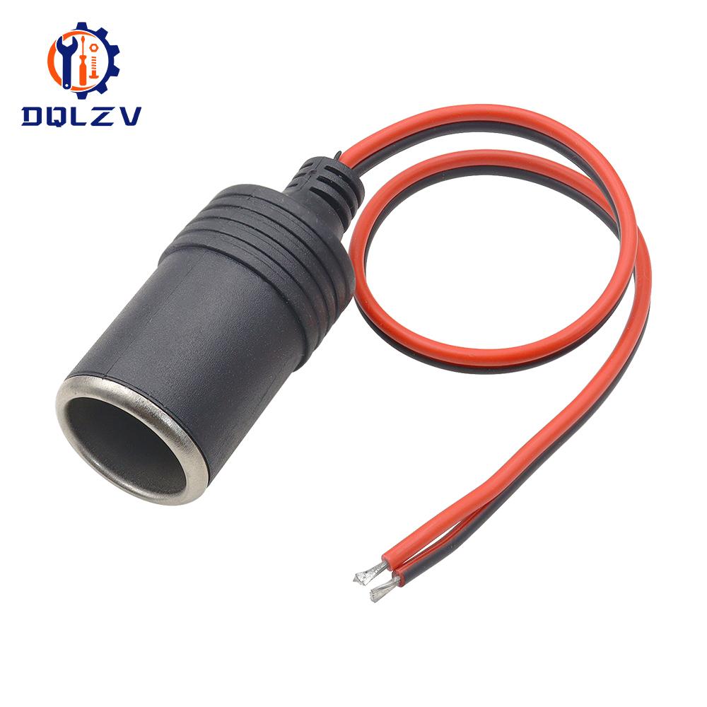 

12v 10A/15A/20A/50A Car Mounted Cigarette Lighter Charger with 30cm Cable Female/Male Socket Plug Connector Adapter Universal 1Pin