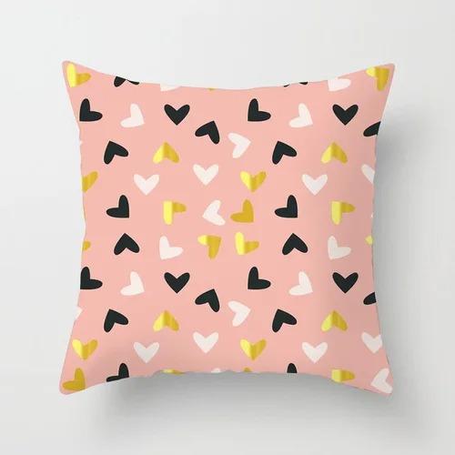 Pink Marble Geometric Series Pillowcase Home Fabric Craft Sofa Back Cushion Cushion Cover Living Room Pillow