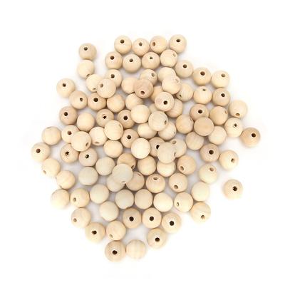 DIY Runde Perlen Holzscheit Farbe Bastelperlen für Schmuck Kinderspielzeug Herstellung 20mm 100 Stück