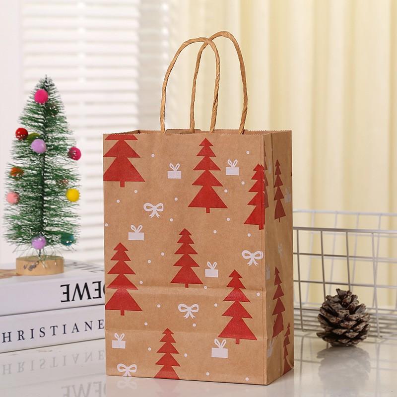 Kraft Paper Gift Bags With Handles Christmas Holiday Party Birthday Wedding Favors Small Medium Large Sizes