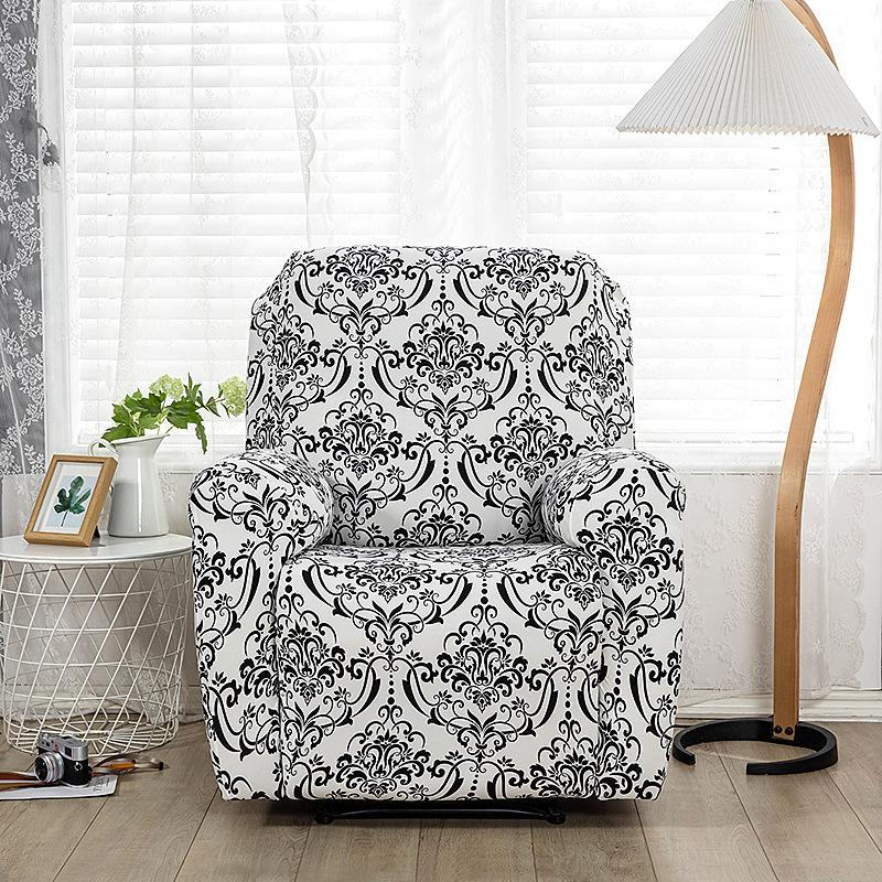 Elastic Printed Fabric All-Inclusive Recliner Cover Rocking Chair Cover Sofa Cover Protective Cover Single Function Recliner Cover