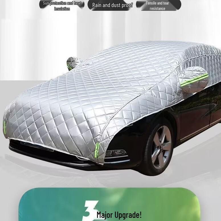 Verdickte Baumwoll-Steppdecke Autoabdeckung: Hagelschutz, Halbabdeckung