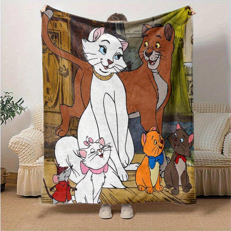 1pc. Cute Cartoon Cat Family Design Blanket, Soft Throw for Home Decor, Gift Idea for Friends and Family, Suitable for All Seasons, Warmth a