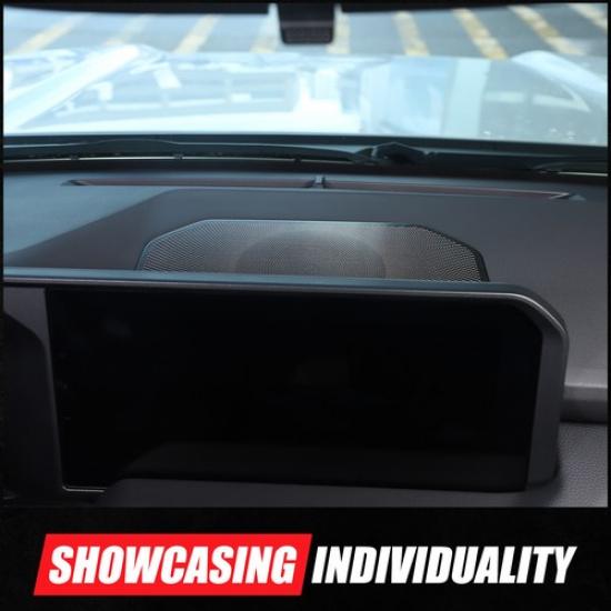 Black Stainless Steel Dashboard Speaker Grill Cover For Toyota Prado LC250 2024+