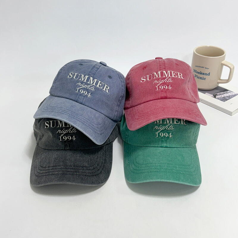 Women s Washed Ball Cap with English Embroidered Travel Look Hat C7974_Green