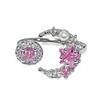 Exquisite Pink Diamond Butterfly Open Ring in Korean Style - Trendy, Versatile Fashion for Women