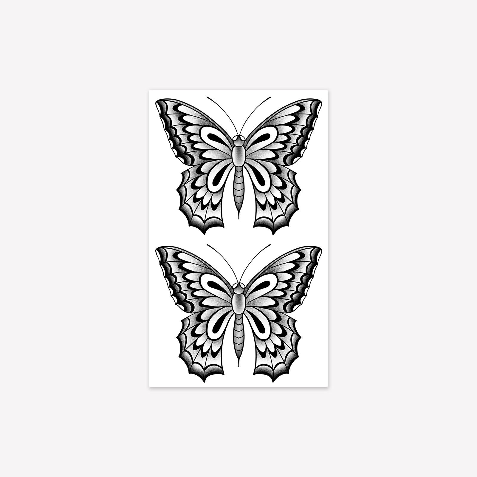 High-Value Style, Simple Personality, Dark Butterfly Tattoo Sticker 9*15CM