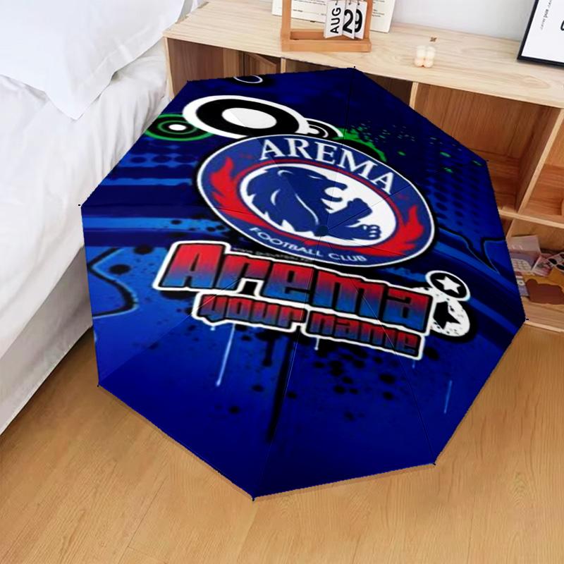 1PC Arema Football club Printed Umbrella Folding umbrella, automatic umbrella 8-Frame for Travel, camping Fan gifts Christmas Gifts