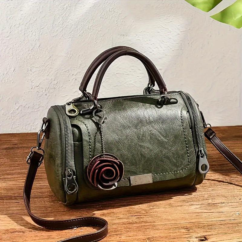 Genuine Leather Handbag for Women Trendy Crossbody Shoulder Bag Soft PU Tote Purse Elegant Ladies Bags from Europe/US Style