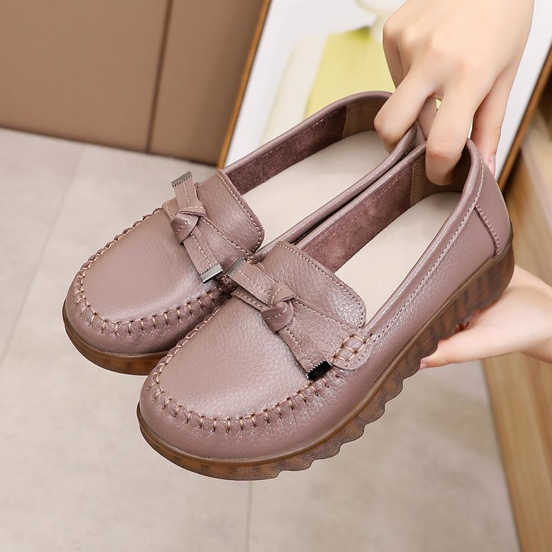 Zapatos de mujer de cuero genuino Zapatos casuales Zapatos de suela plana  Zapatos de cuero para mujeres Tendón cómodo Suela suave comprar a buen  precio — entrega gratuita, reseñas reales con fotos —