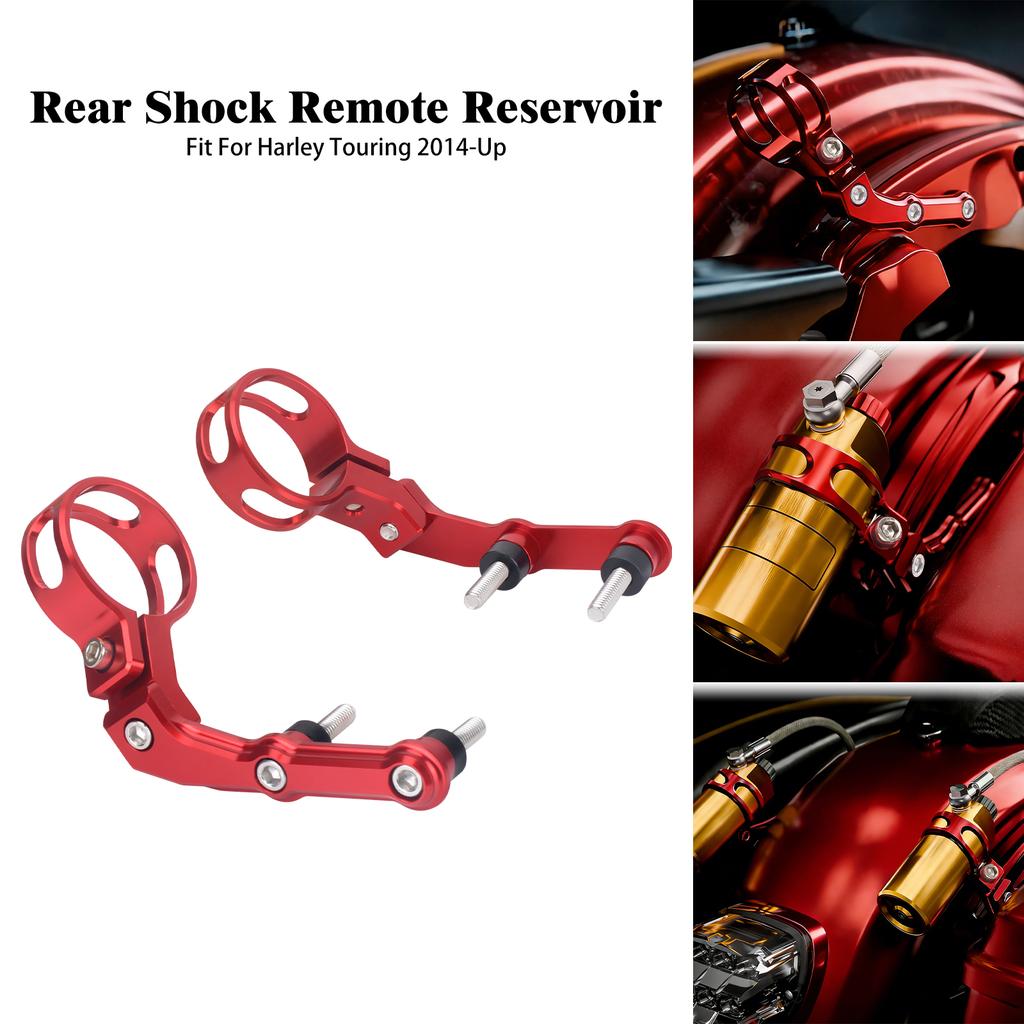 Motorcycle Shock Absorber Remote Reservoir Mounts For Harley Baggers/Touring Street Electra Road Glide Road King FLHTK 2014-Up