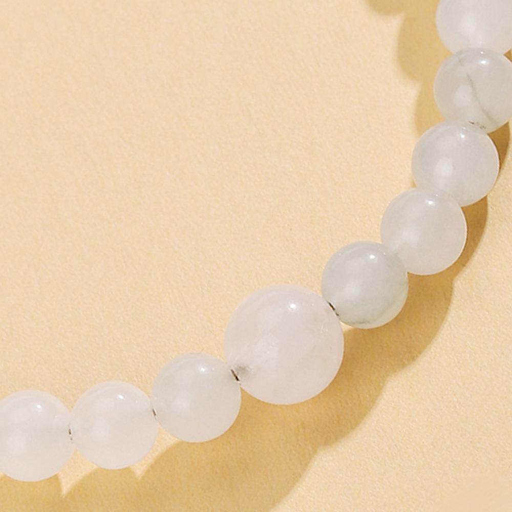 Tianshan Jade Bamboo Bead Bracelet - Fashionable DIY Crystal Jewelry for Girls