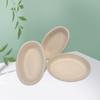 Disposable Eco-Friendly Oval Bagasse Plate/Bowl, 800ml, Microwaveable