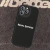 R-ROYALS E-ENFIELDS Logo Leather Phone Case For iphone 16 15 14 Plus 13 12 11 Pro Max Case