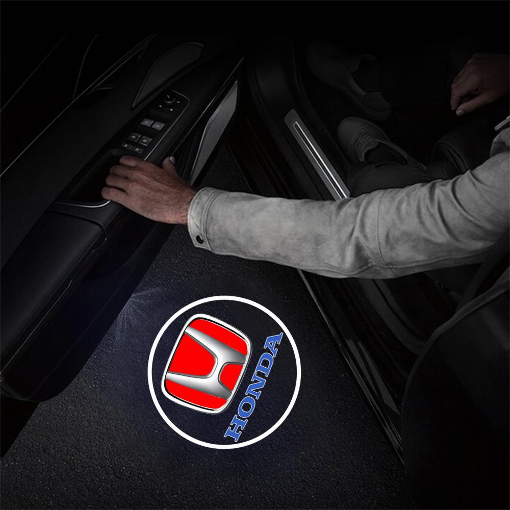 

1/2pcs Car Door HD Welcome Light Wireless Projector Induction Lamp For Honda Mugen Power Civic Accord CRV Hrv Jazz CBR VTEC VFR