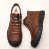 Men's Winter Velvet Thick Boots Outdoor High Top Snow Boots Casual Waterproof Shoes New Lace Up Men Cotton Shoes Botas Zapatos