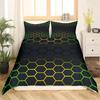 Honeycomb Duvet Cover Set Pink Geometry 3D Printed Bedding Set Polyester Cool Style Double Queen King Quilt Cover For Boys Adult