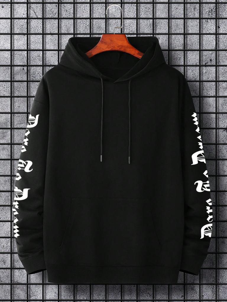 Drukowane Bluzy z Kapturem z Polaru Dla Mężczyzn Streetwear Hip Hop Jesienne Pulowery Nowy Streetwear Odważ Się Marzyć Słowa Sztuki Klasyczne Proste