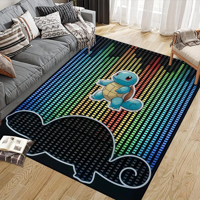 Pokémon Home Sofa Decoration for Living Room & Bedroom, Non‑Slip Play Flannel Floor Mat for Game Room