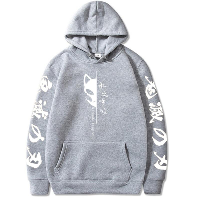 Kamado Tanjirou Japansk Animasjon Hettegenser Menn Kvinner Harajuku Pullover Street Wear Unisex Fôret Genser