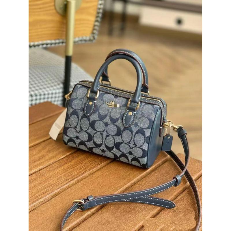 Сумка-кроссбоди Coach Rowan 2025 Classic Monogram Boston Mini 17.5 x 10 x 12 cm