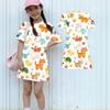Girls Animal Print Dress Kids Loose Fit Short Sleeve Round Neck Lightweight Casual Dress for Children Summer Wear