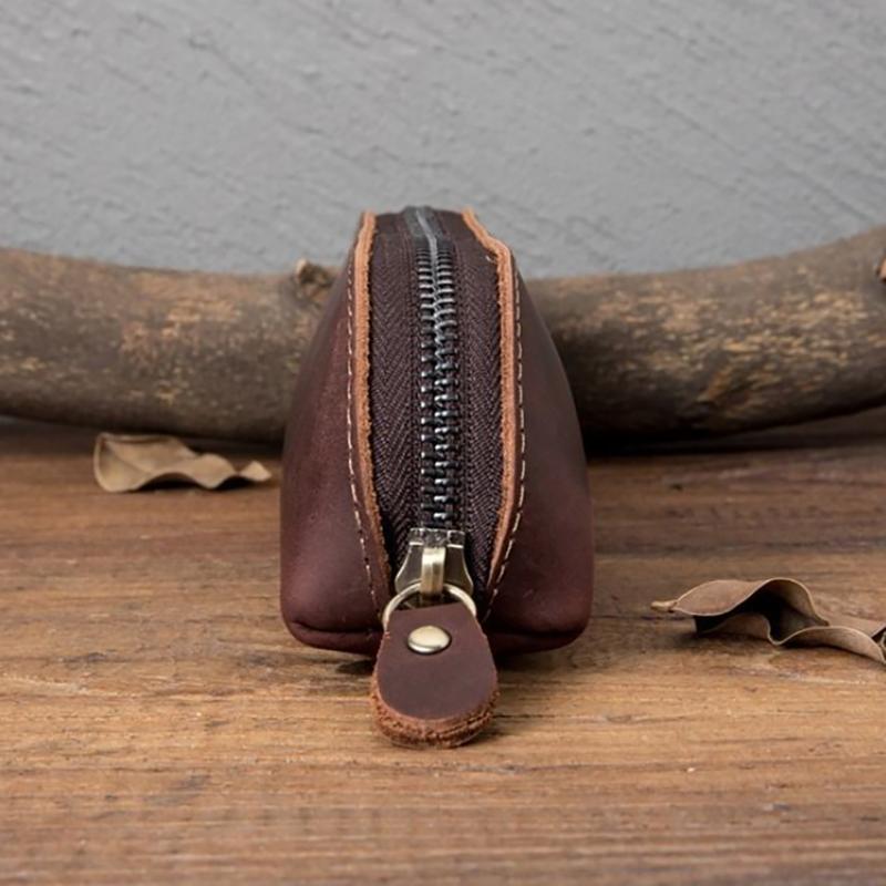 1 pcsMinimalist Stationery Pouch, Vintage Leather Pencil Case, Zipper Pencil Case, School Supplies
