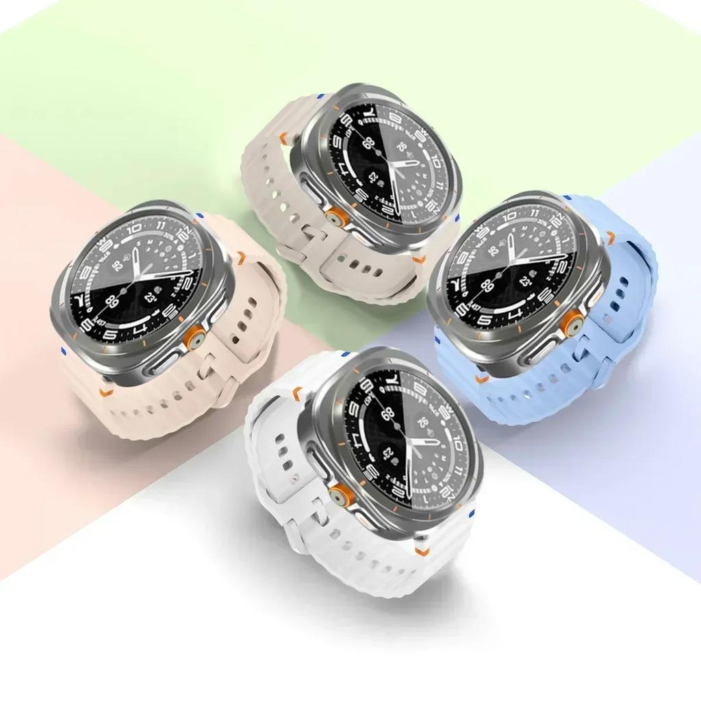 Change To Ultra Case+Band for Samsung Galaxy Watch Ultra Upgrade To Galaxy Watch 7 6 40mm 44mm Tempered Glass Screen Protector