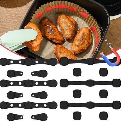 Air Fryer Magnet Silicone Buckle for Holding Down Air Fryer Parchment Paper Liners Portable Household Fixed Tools Kitchen Gadget