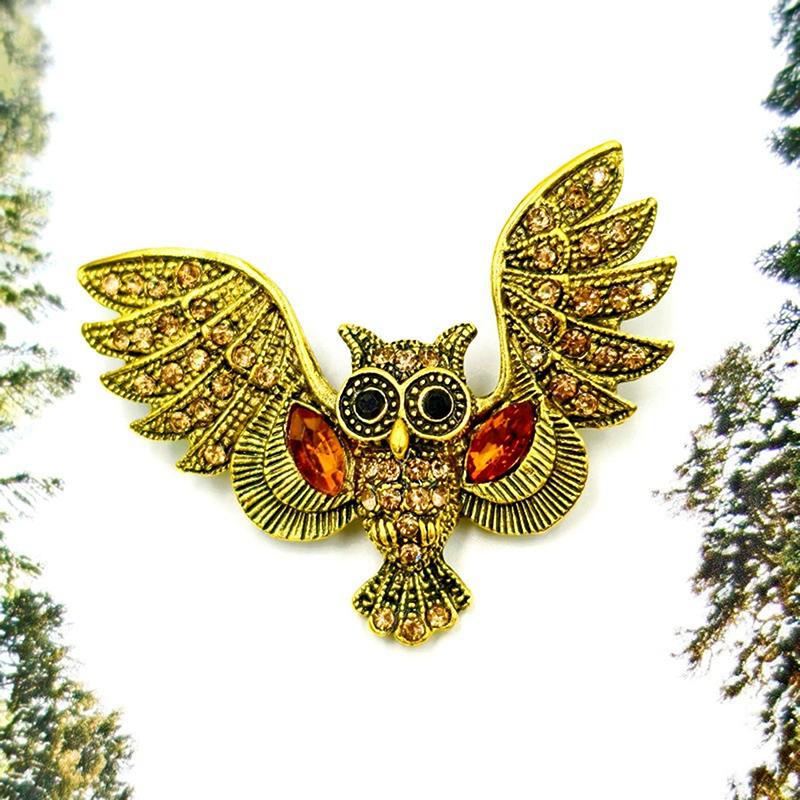 Shell Owl Brooches For Women Unisex Bird Pins Animal Lapel Pins Office Party Friend Gifts Jewelry Accessories