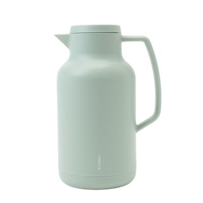 POKETLE Tabletop Insulated Glass Green Pot, Thermos, 1L,