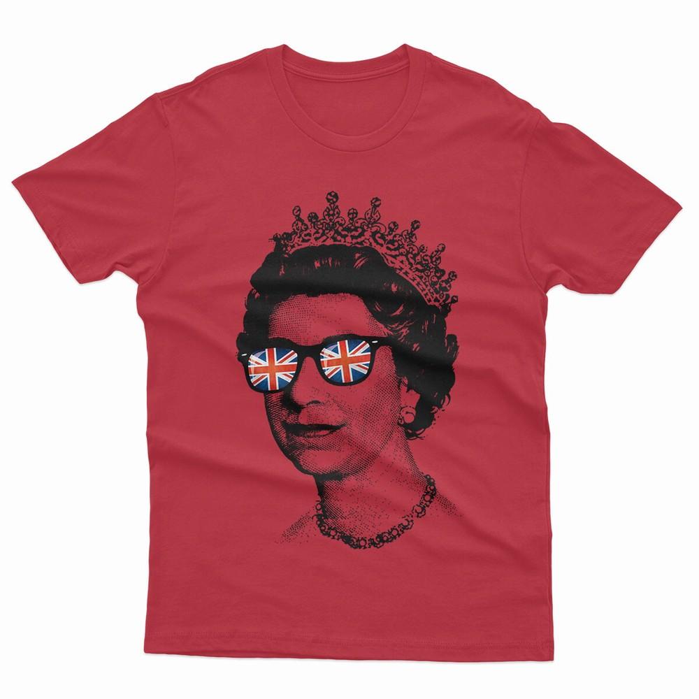 Queen Elizabeth Ii With Sunglasses British Crown Union Jack Family TShirt S