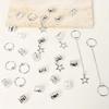 30pcs Dirty Braid Wig Alloy Braid Hair Accessories Hair Extension Ring Hollowed Out Star Pendant Personalized