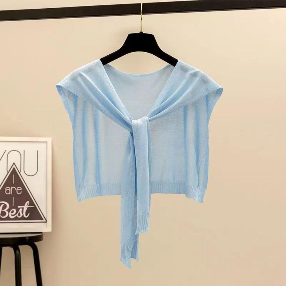 Thin Knitted Shawl Cloak Neck Wrap All-match Knitting Shawl Clothes Decoration