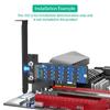 PCIE to NVME Adapter M.2 NVMe To PCIe 3.0 4X Expansion Card Risers with Bracket Card for 2242 2260 2280 M.2 NVME