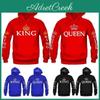 Stylish Cotton Hooded Sweatshirt For Couples Printed Long Sleeve Pullover For Fall