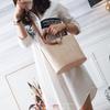Fashion Woven Beach Solid Wood Handbag All-match One-shoulder Messenger Female Bag