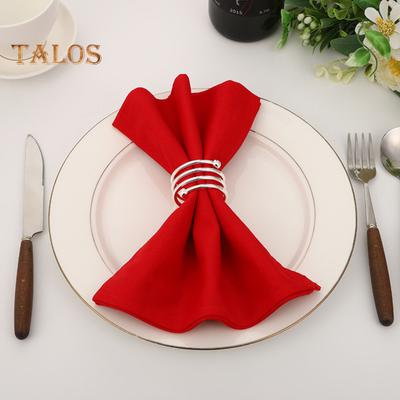 8 Pcs Napkin Rings Round Metal Napkin Holders Spring Design Reusable Napkin Rings for Table Settings Wedding Dinner Party