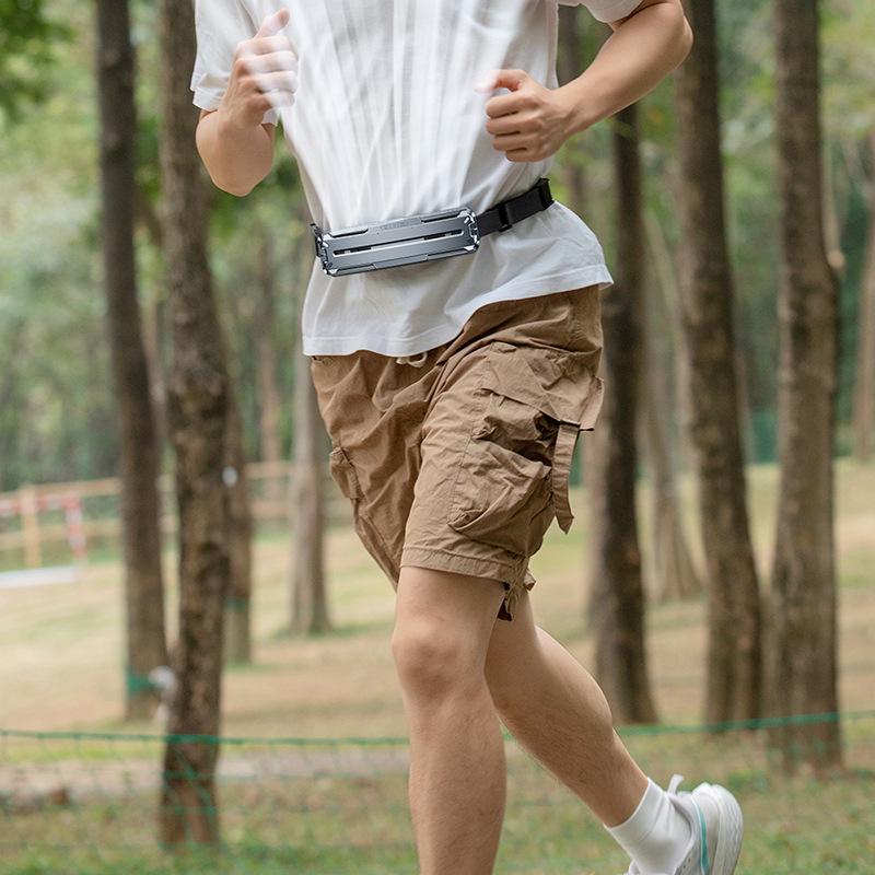 Portable USB Rechargeable Waist Fan for Outdoor Sports - Powerful and Cooling