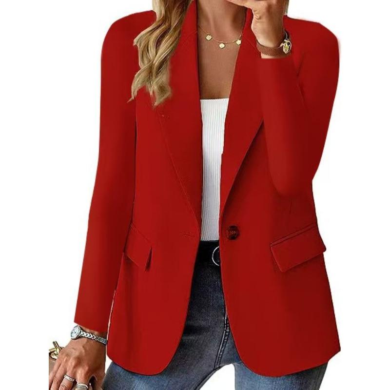 Fashion New, Autumn Long-sleeved Solid Color Cardigan Small Suit Outside