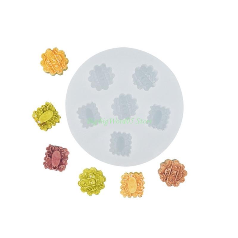 24TE Moon Cake Molds Multi-shaped Bean Pastes Mini Cake Silicone Mold DIY Resin Mould