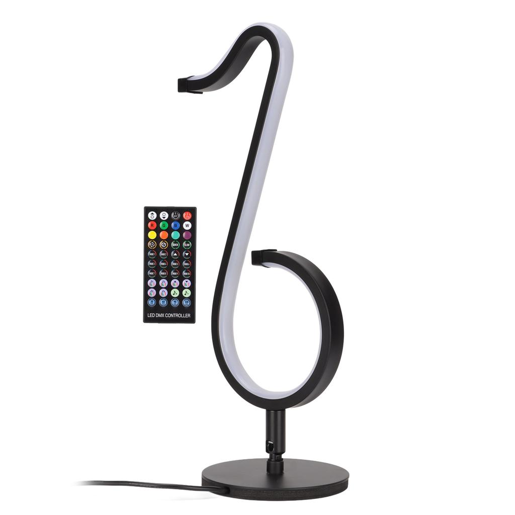 Musical Note Table Lamp Intelligent Control 180 Degree Rotation RGB Cool Desk Lamps for Living Room Bedroom Bedside
