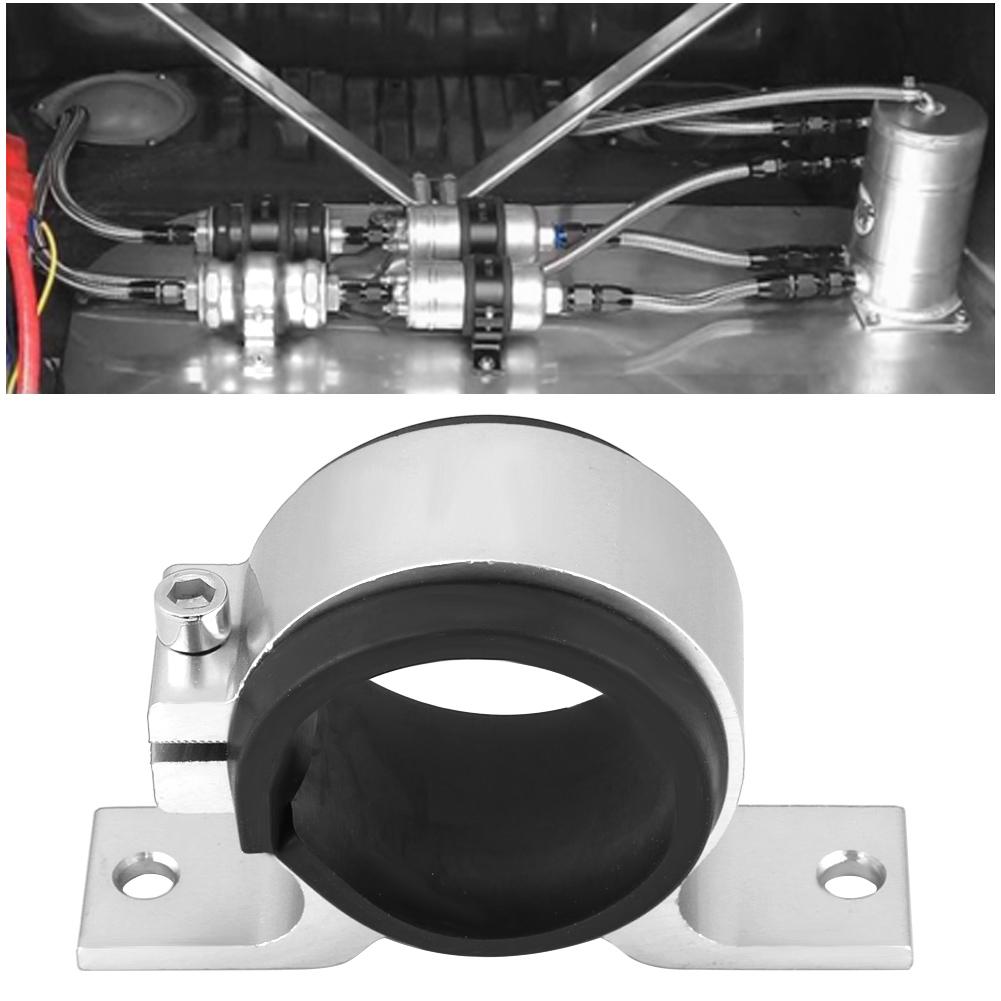 Aluminum Alloy 50mm Car Fuel Pump Mounting Bracket Single Filter Clamp Black