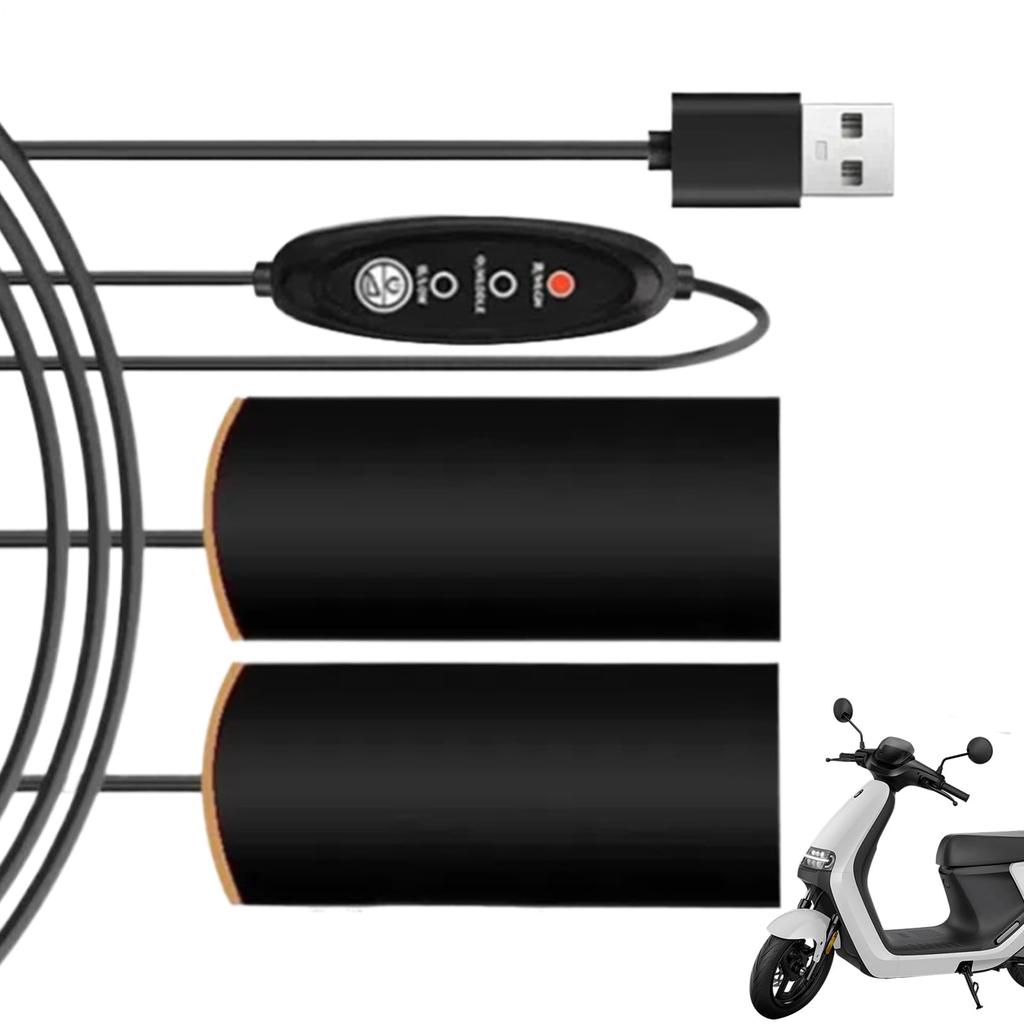 Heated Bike Hand Grips - Handlebar Heating Pad, Bike Hand Warmer | Fast Heated