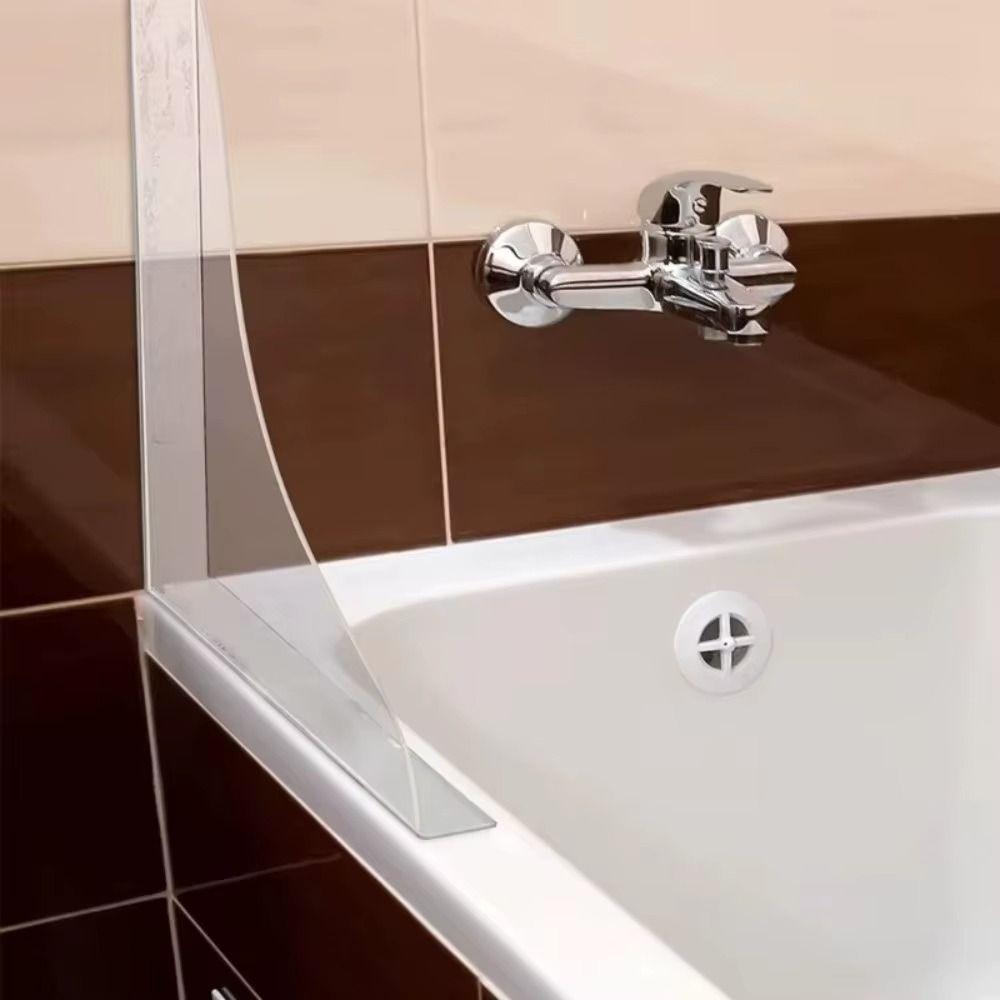 2 Stück Acryl-Wasserbarriereleiste Transparente Trennplatte Nagelfreier Duschspritzschutz Badewanne